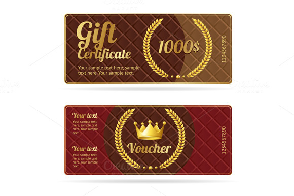 Gift Certificate Voucher Vector