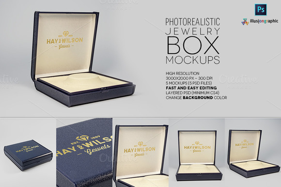 Logo On Jewelry Box Mockups V.1 Logo On Jewelry Box Mockups V.1