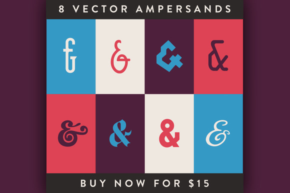 8 Vector Ampersands 8 Vector Ampersands
