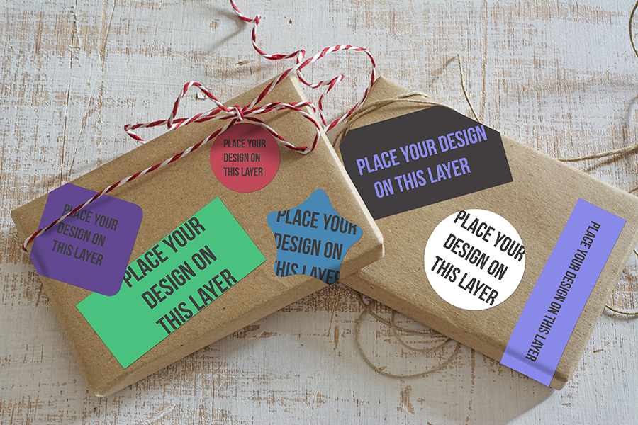 Download Boxes and stickers mockup-PSD ~ Product Mockups on ...