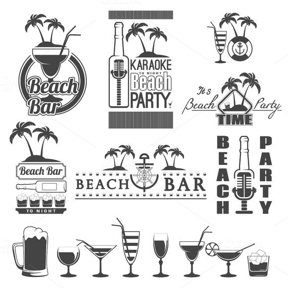Retro Summer Labels And Signs Retro Summer Labels And Signs