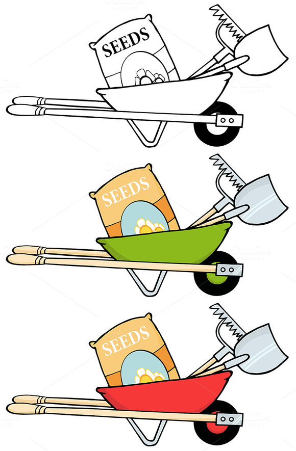 Barrow With Tools Collection Set Barrow With Tools Collection Set
