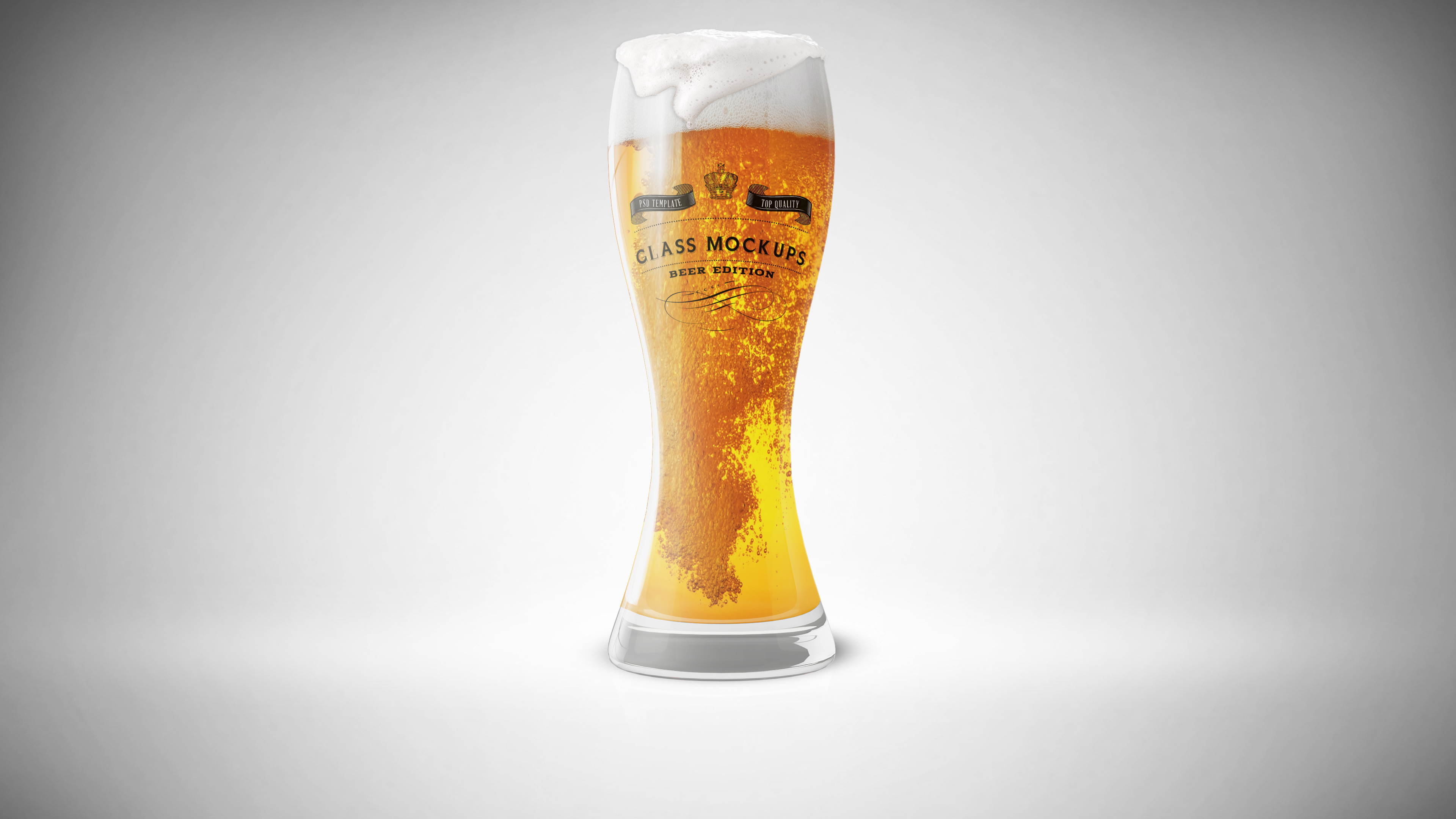 Mockup Beer Glass Free / Beer glass and bottle with label mockup | Free PSD File : Today's ...