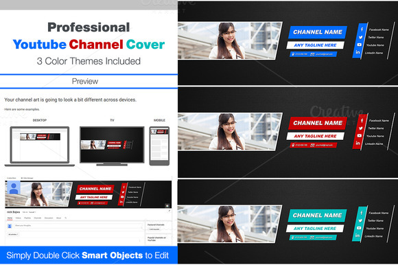 Mock Up Youtube Channel Template » Designtube - Creative ...