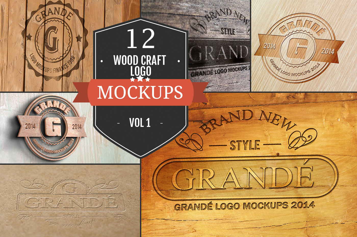Download 12 Wood Craft Logo Mockups Vol. 1 ~ Product Mockups on ...