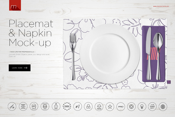 Download Restaurant Placemat Mockup Designtube Creative Design Content