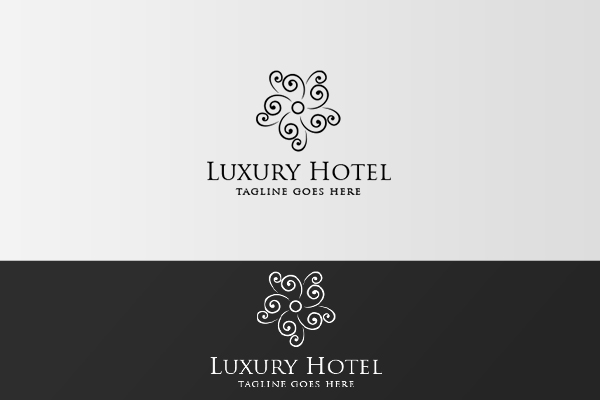 Luxury Hotel - Flower Abstract Logo ~ Logo Templates on Creative Market