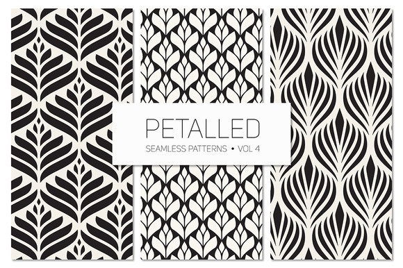 Petalled Seamless Patterns Set 4 Petalled Seamless Patterns Set 4
