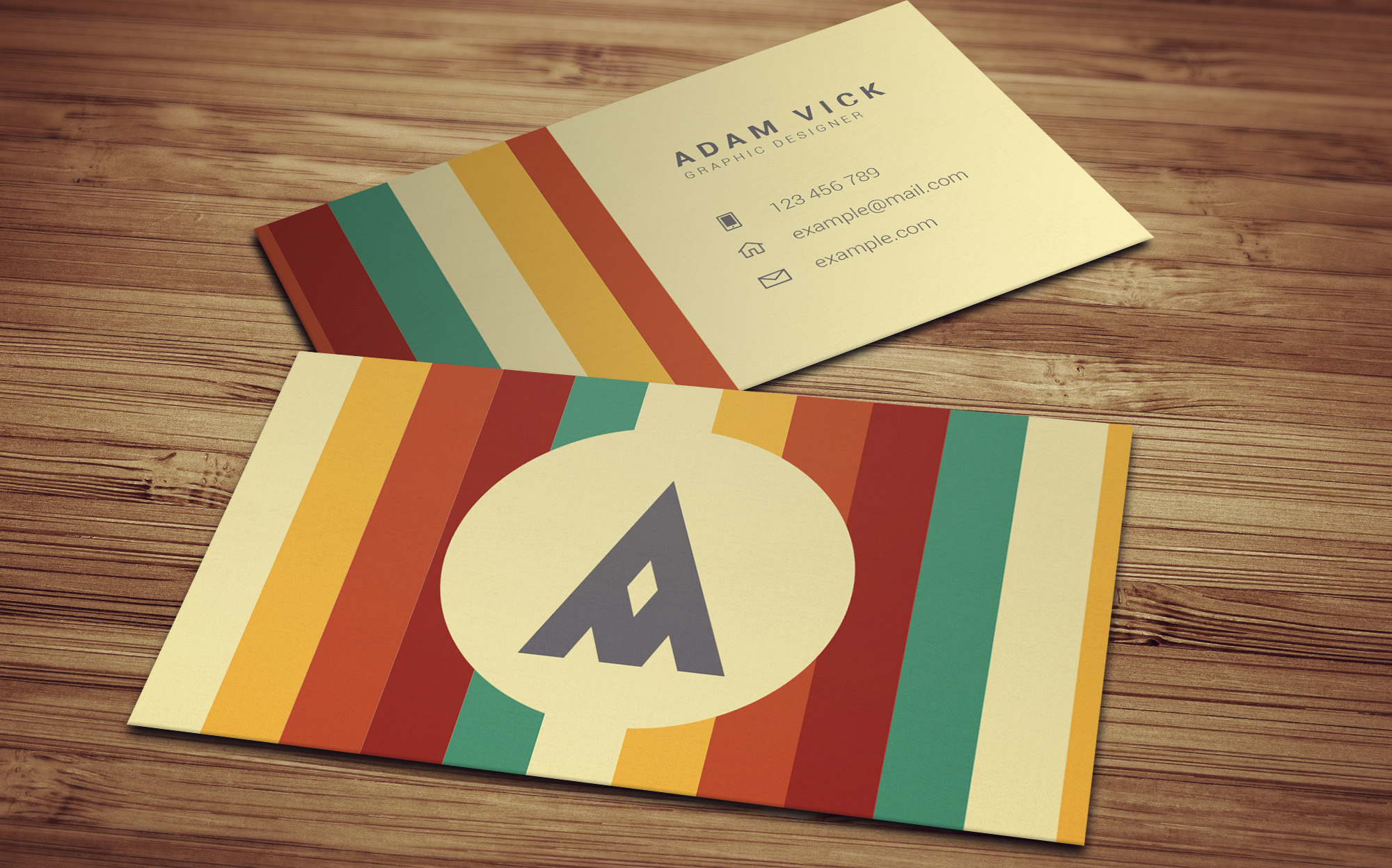 3 Retro Vintage Business Cards Business Card Templates on Creative Market