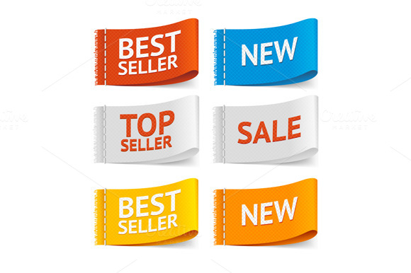 Fabric Clothing Sale Labels Vector Fabric Clothing Sale Labels Vector