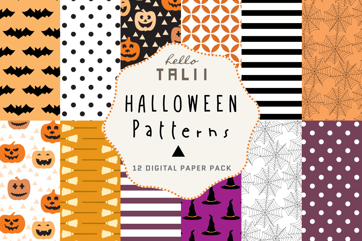 Download Halloween Digital Paper ~ Patterns on Creative Market