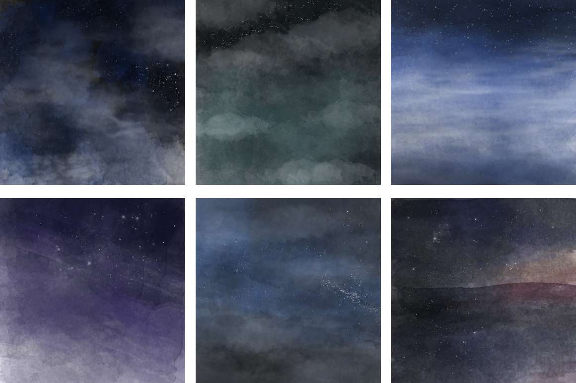 Night starry sky background ~ Graphics on Creative Market