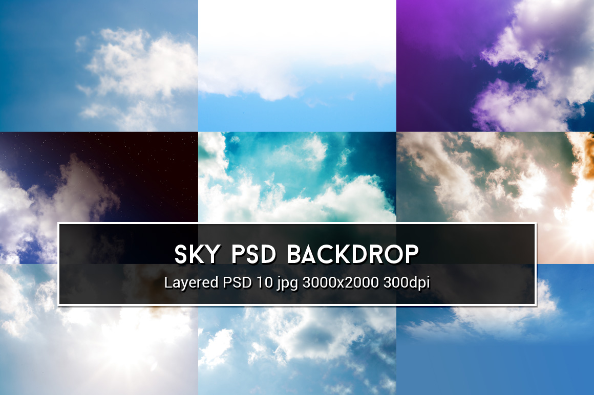 Sky PSD Backdrop ~ Textures on Creative Market