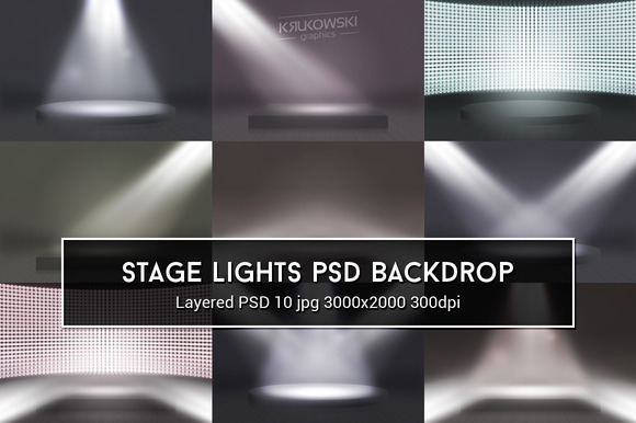 Stage Lights PSD Backdrop