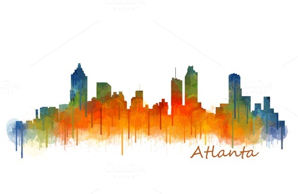 Atlanta City Skyline Hq V2 Atlanta City Skyline Hq V2