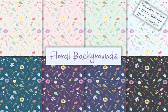 Floral Seamless Backgrounds
