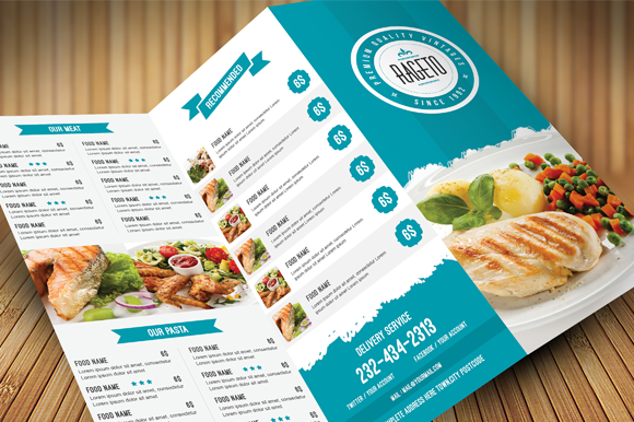 Clean Food Menu ~ Brochure Templates on Creative Market