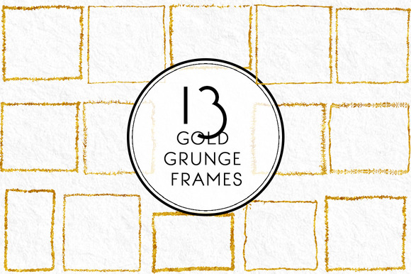 Gold Grunge Frames