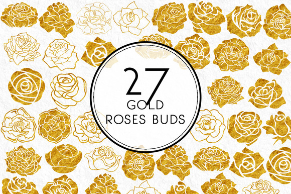 Gold Roses Buds Gold Roses Buds