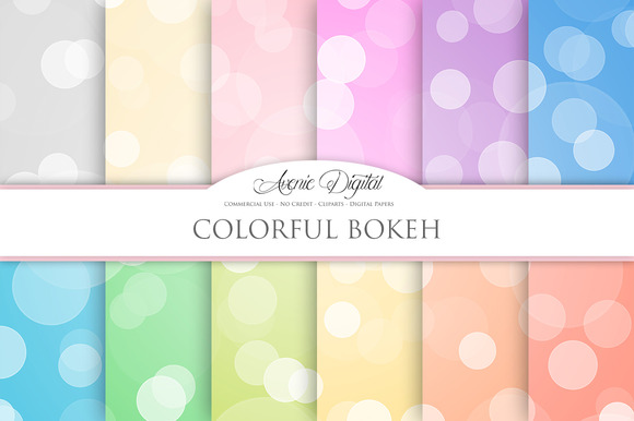 Colorful Bokeh Digital Paper Colorful Bokeh Digital Paper