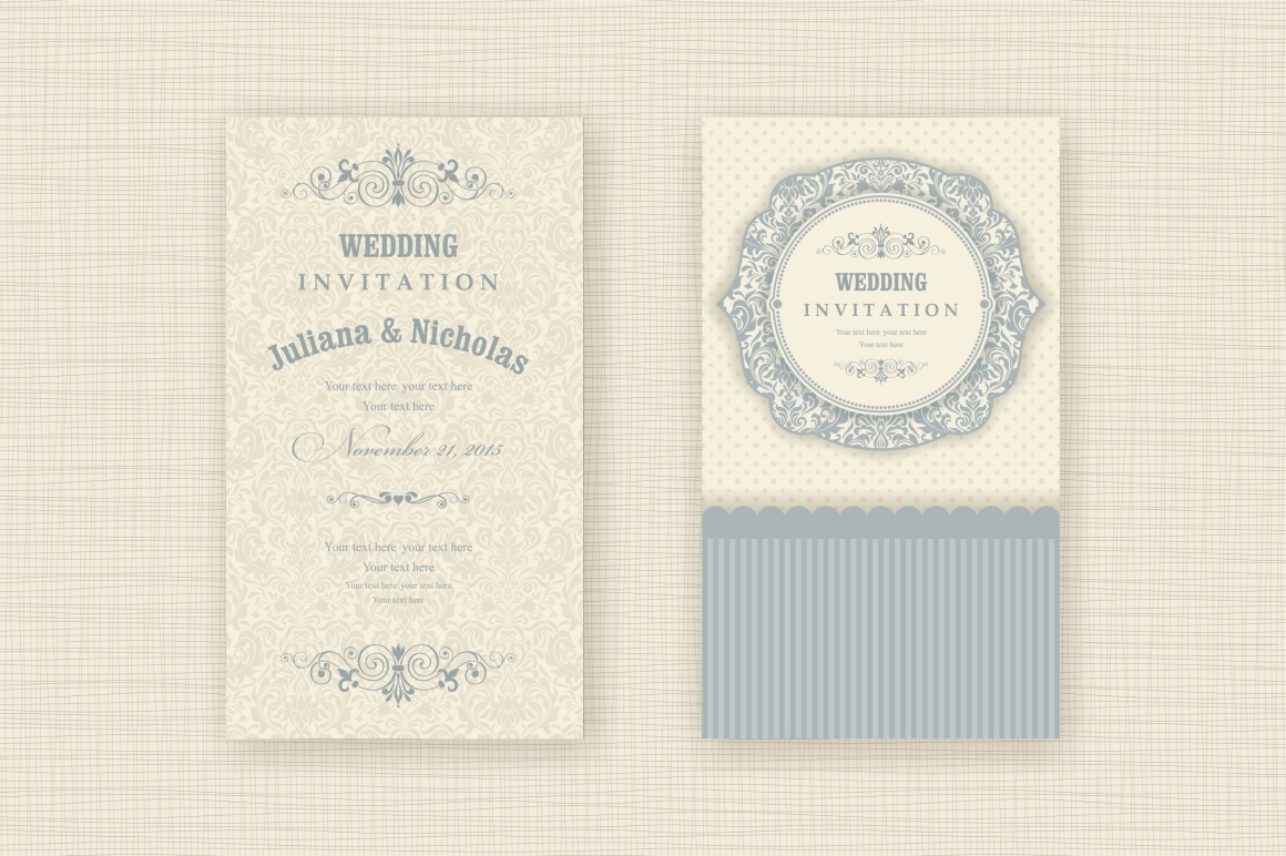 Wedding Invitation set ~ Invitation Templates on Creative Market