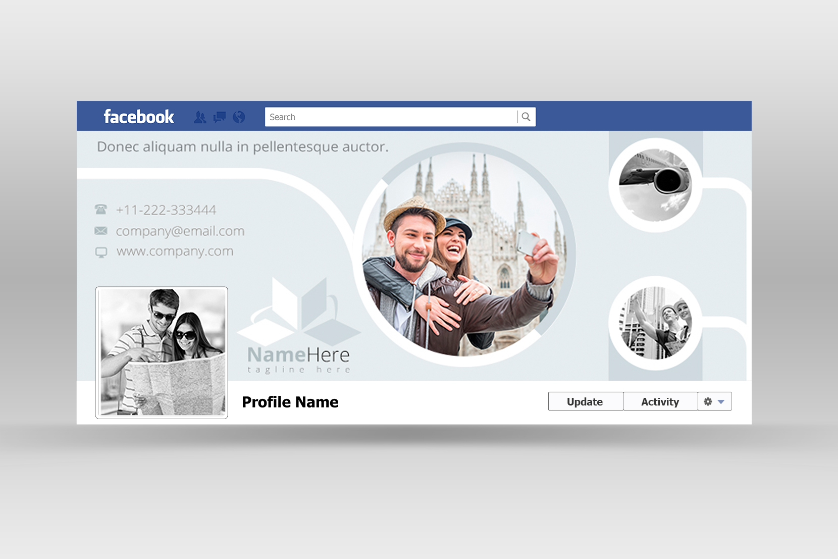 Corporate Facebook Cover ~ Web Elements on Creative Market