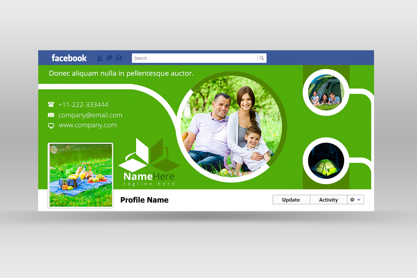 Corporate Facebook Cover ~ Web Elements on Creative Market