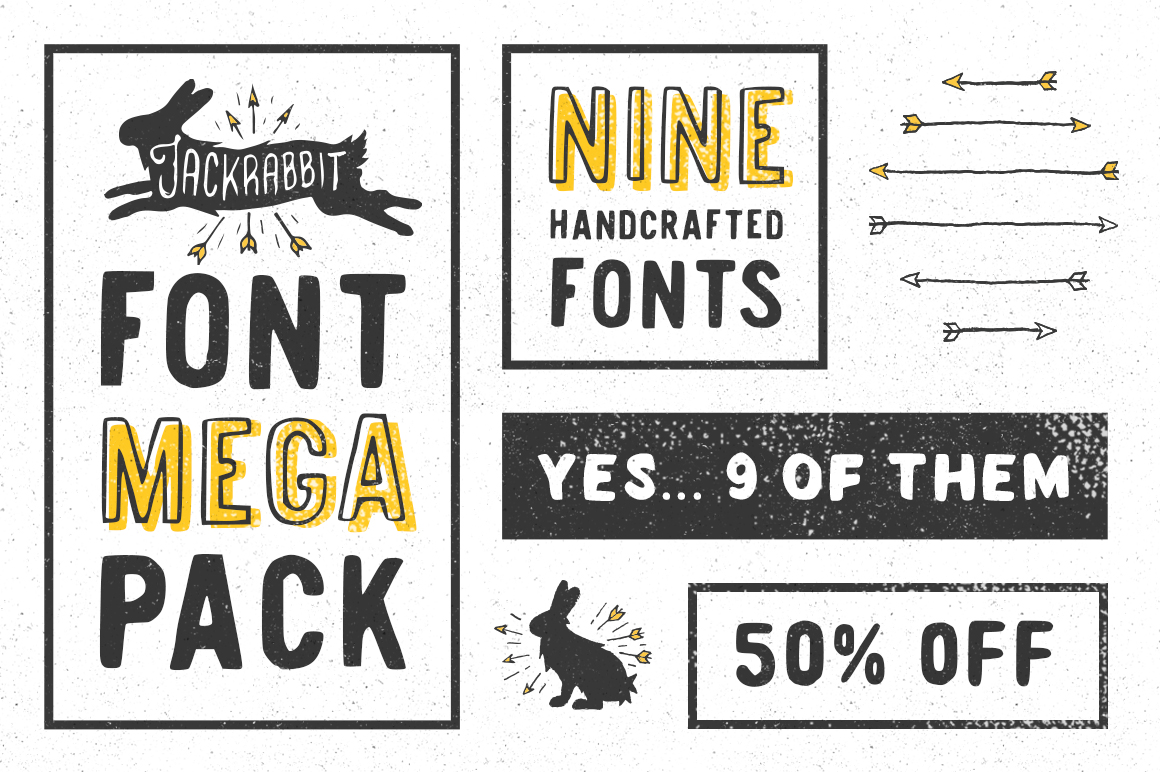 Download Jackrabbit Font Mega Pack ~ Display Fonts on Creative Market