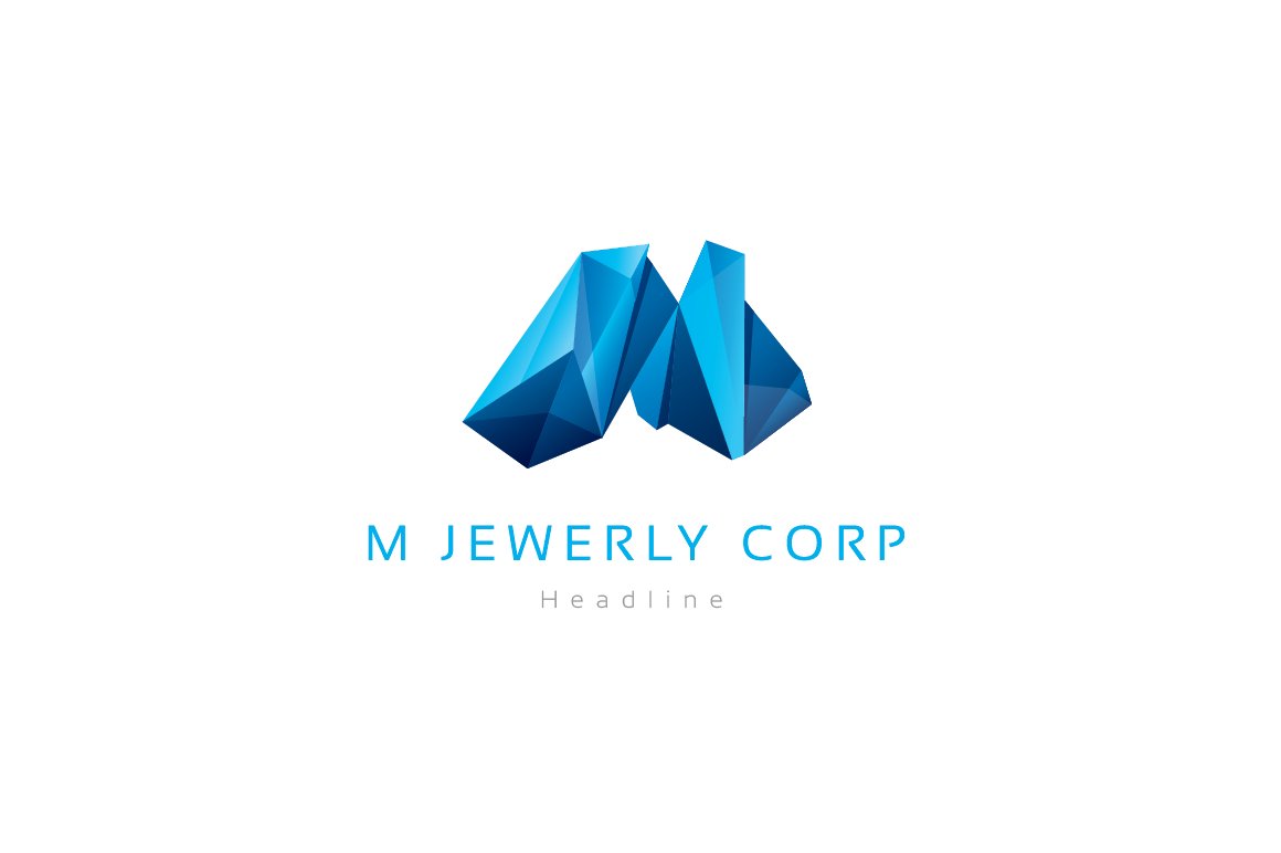 M Jewelry corporation logo. ~ Logo Templates on Creative Market