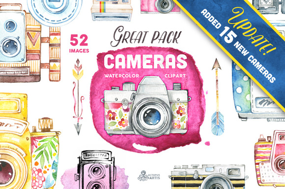 Great Pack Cameras Clipart