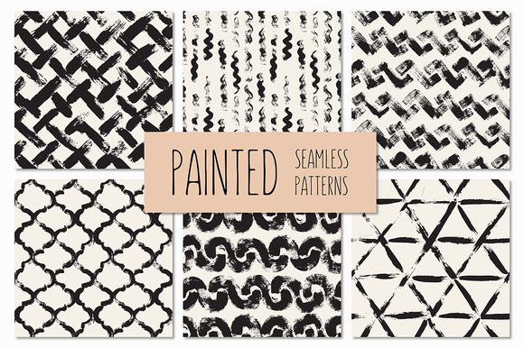 Painted Seamless Patterns Set 2 Painted Seamless Patterns Set 2