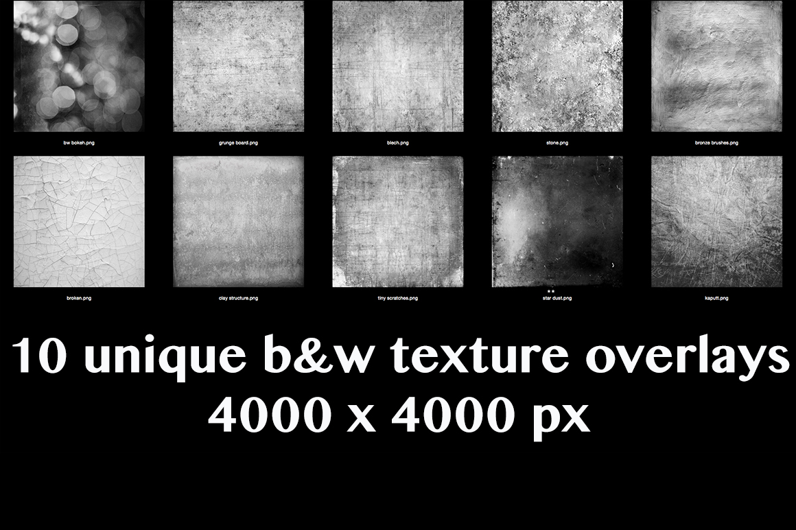 20 B&w/color Overlays ~ Textures On Creative Market