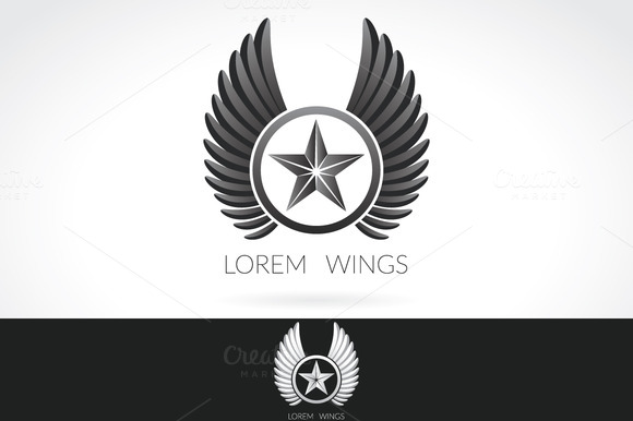 Wing Logo Template Label Emblem Wing Logo Template Label Emblem