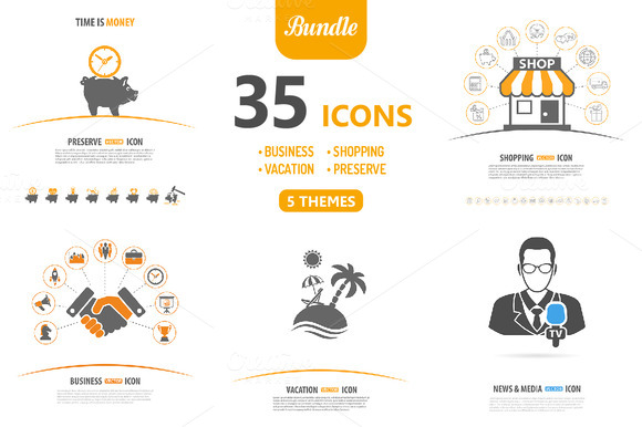 35 Icons In 5 Themes 35 Icons In 5 Themes