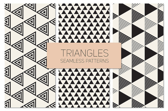 Triangles Seamless Patterns Set 9 Triangles Seamless Patterns Set 9