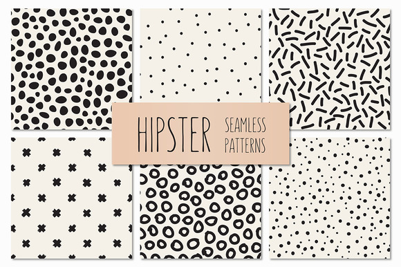 Hipster Seamless Patterns Set 2 Hipster Seamless Patterns Set 2