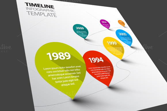 Timeline Template Illustrator » Designtube - Creative Design Content