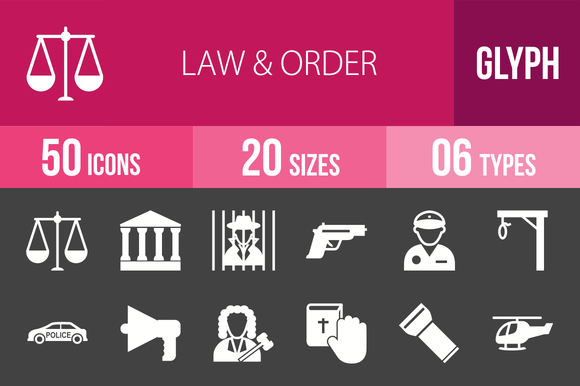 50 Law Order Glyph Inverted Icons 50 Law Order Glyph Inverted Icons