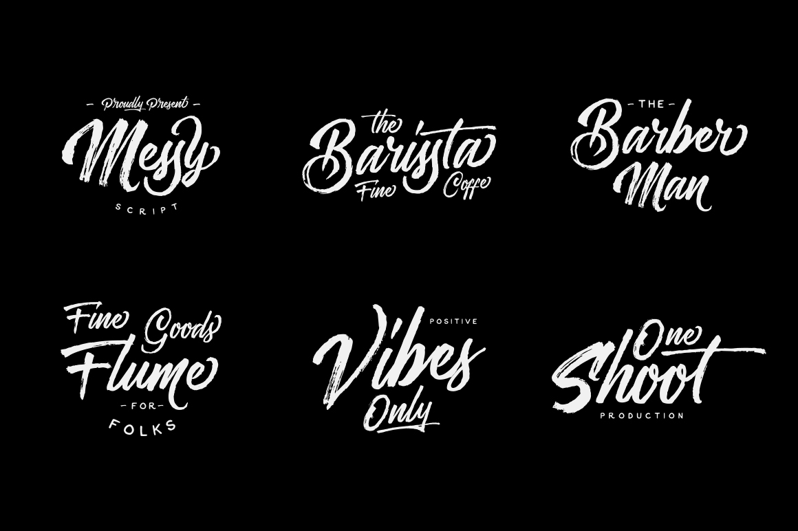 Messy Script ~ Display Fonts on Creative Market