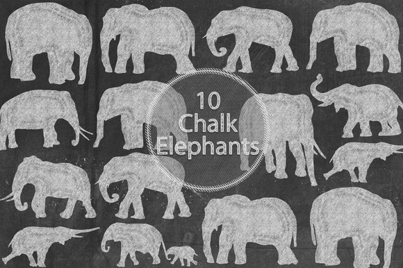 Chalk Elephants Chalk Elephants