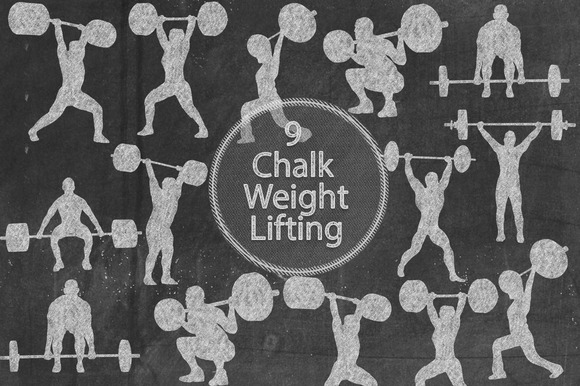 Chalk Weight Lifting