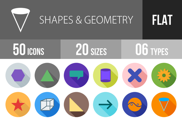 50 Shapes Geometry Flat Shadowed 50 Shapes Geometry Flat Shadowed