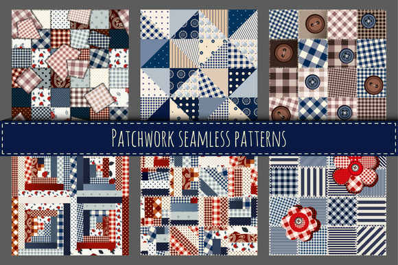 Set Of Seamless Patchworks