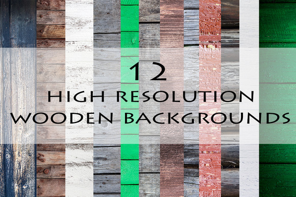 12 Wooden Backgrounds