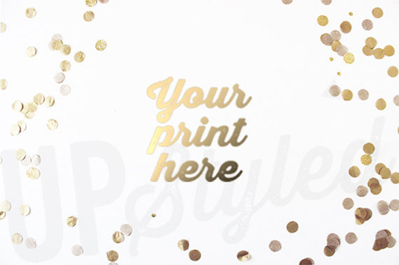 A123 Gold Confetti Styled Mock Up A123 Gold Confetti Styled Mock Up