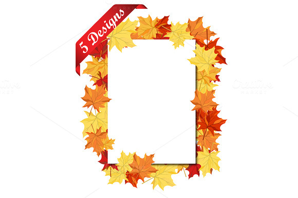 5 Autumn Frame With Blank Sheet 5 Autumn Frame With Blank Sheet