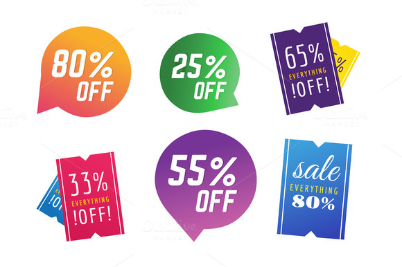 Sale Off Vector Tags Sale Stickers Sale Off Vector Tags Sale Stickers