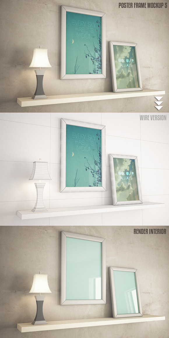 Interior Frame Poster Mock-up Interior Frame Poster Mock-up