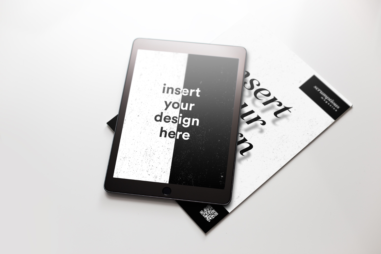 Ipad and magazine mockup 1 Product Mockups on Creative 