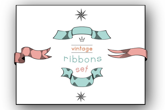 Vintage Ribbons Vector Collection Vintage Ribbons Vector Collection